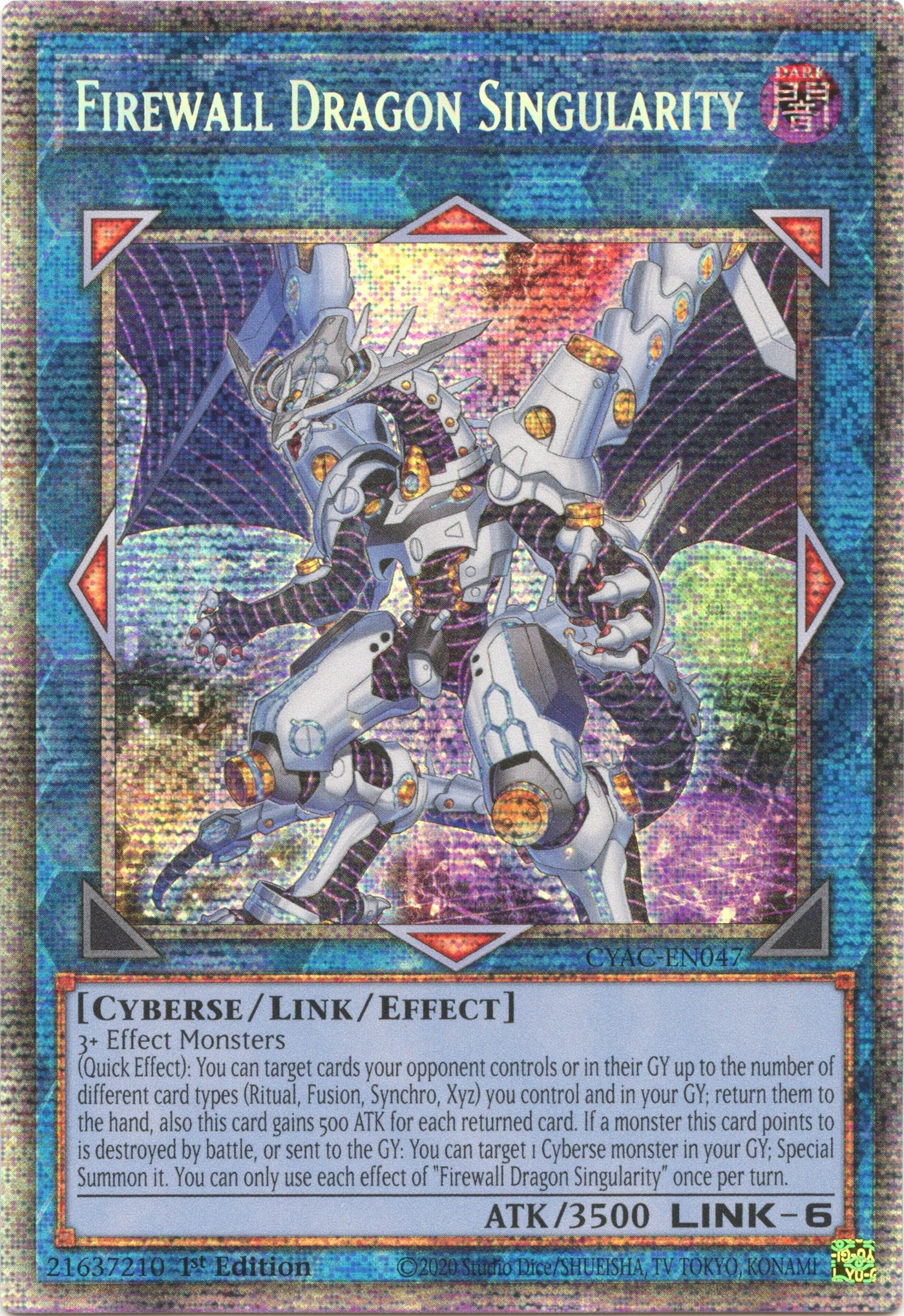 Firewall Dragon Singularity [CYAC-EN047] Starlight Rare | Card Merchant Takapuna