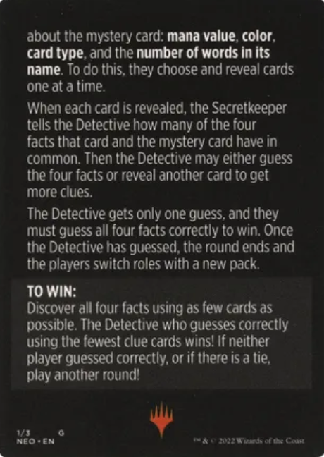 Booster Sleuth (Magic Minigame) [Kamigawa: Neon Dynasty Minigame] | Card Merchant Takapuna
