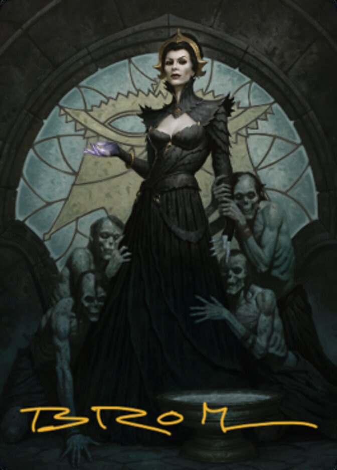 Liliana of the Veil Art Card (Gold-Stamped Signature) [Dominaria United Art Series] | Card Merchant Takapuna