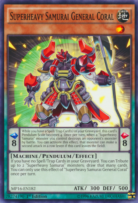 Superheavy Samurai General Coral [MP16-EN182] Common | Card Merchant Takapuna