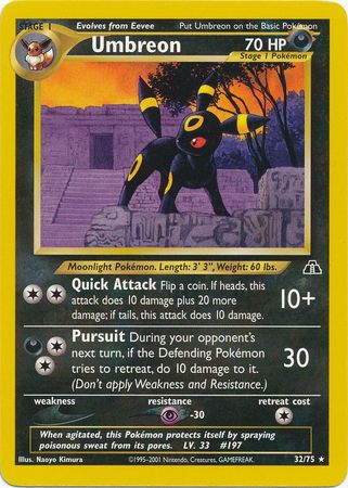 Umbreon (32/75) [Neo Discovery Unlimited] | Card Merchant Takapuna