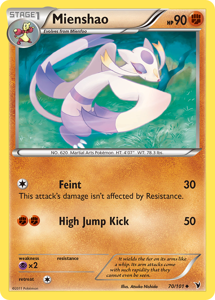 Mienshao (70/101) [Black & White: Noble Victories] | Card Merchant Takapuna