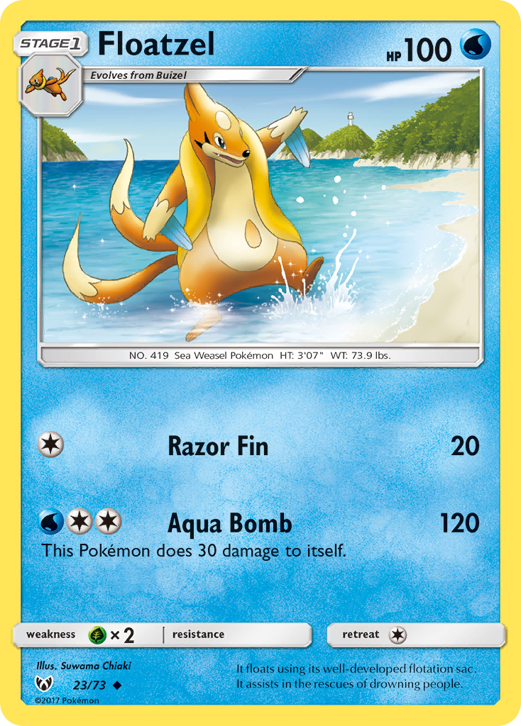 Floatzel (23/73) [Sun & Moon: Shining Legends] | Card Merchant Takapuna