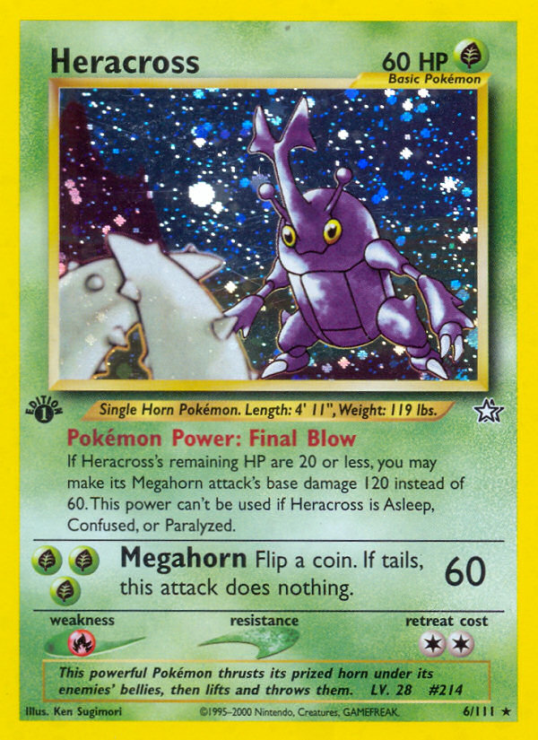 Heracross (6/111) [Neo Genesis 1st Edition] | Card Merchant Takapuna