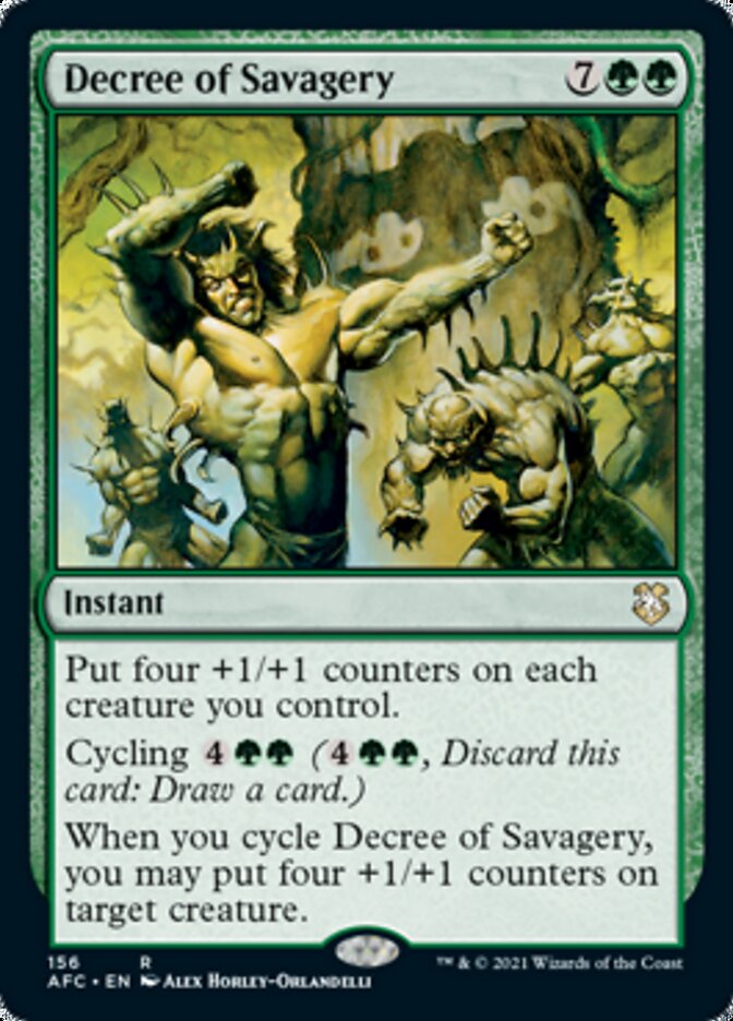 Decree of Savagery [Dungeons & Dragons: Adventures in the Forgotten Realms Commander] | Card Merchant Takapuna