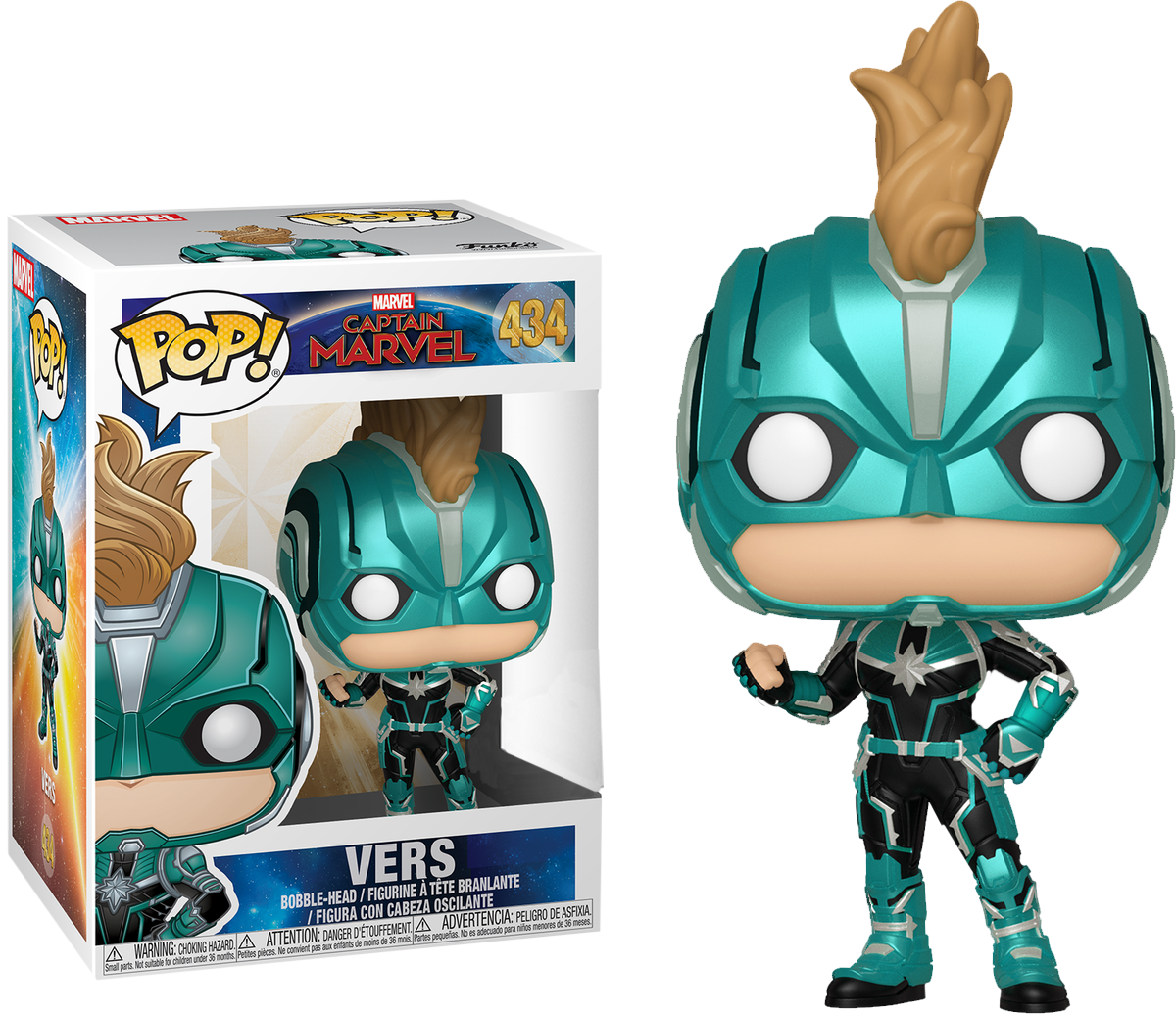 Captain Marvel - Vers (Masked) Pop! 434 | Card Merchant Takapuna