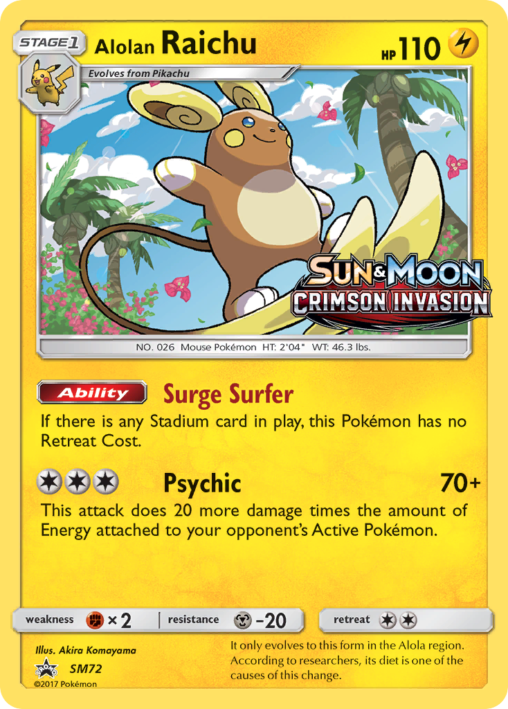 Alolan Raichu (SM72) (Prerelease Promo) [Sun & Moon: Black Star Promos] | Card Merchant Takapuna