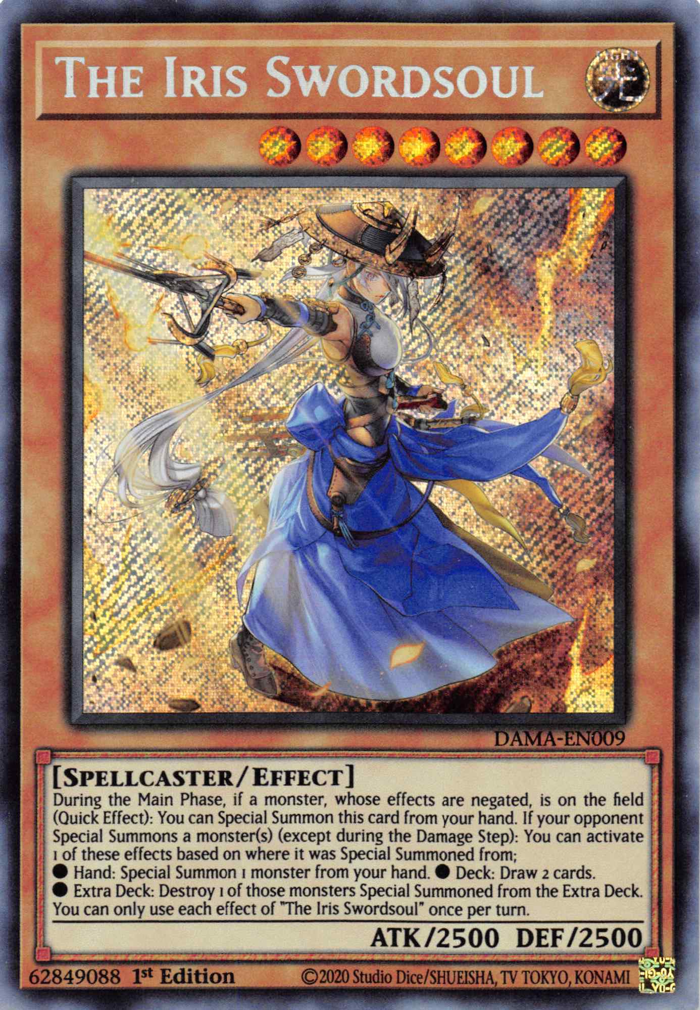 The Iris Swordsoul [DAMA-EN009] Secret Rare | Card Merchant Takapuna