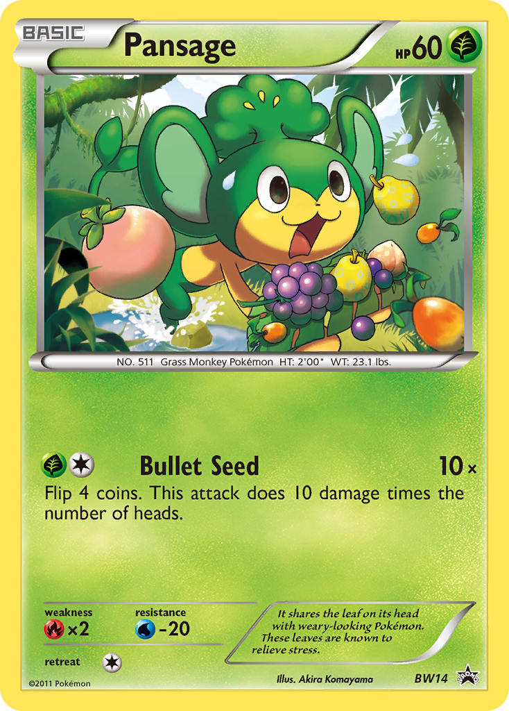 Pansage (BW14) [Black & White: Black Star Promos] | Card Merchant Takapuna