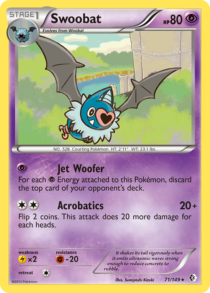 Swoobat (71/149) [Black & White: Boundaries Crossed] | Card Merchant Takapuna