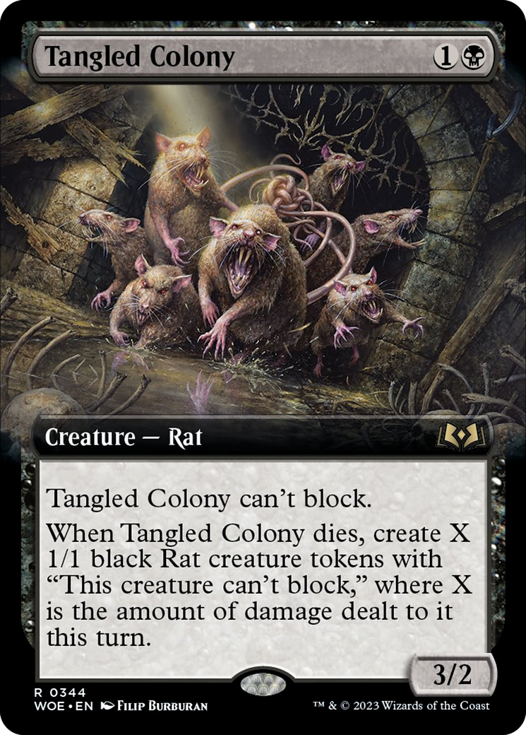 Tangled Colony (Extended Art) [Wilds of Eldraine] | Card Merchant Takapuna
