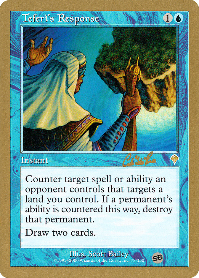Teferi's Response (Carlos Romao) (SB) [World Championship Decks 2002] | Card Merchant Takapuna