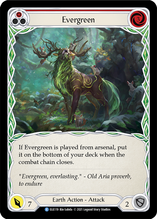 Evergreen (Red) [ELE119] (Tales of Aria)  1st Edition Rainbow Foil | Card Merchant Takapuna