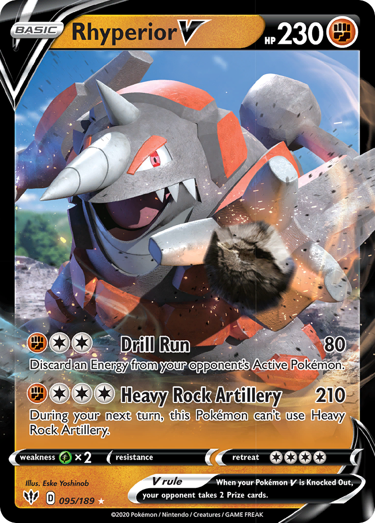 Rhyperior V (095/189) [Sword & Shield: Darkness Ablaze] | Card Merchant Takapuna