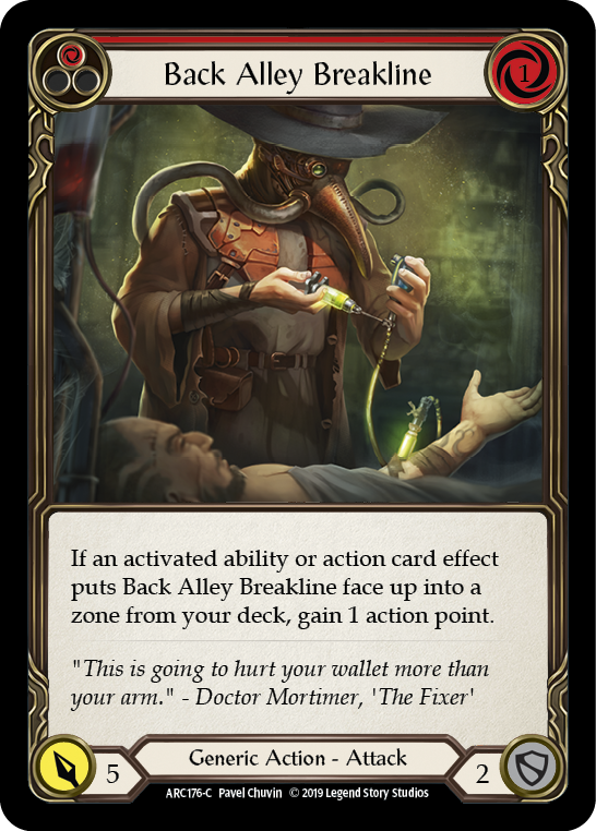 Back Alley Breakline (Red) [ARC176-C] (Arcane Rising)  1st Edition Rainbow Foil | Card Merchant Takapuna