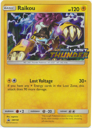 Raikou (SM150) (Staff Prerelease Promo) [Sun & Moon: Black Star Promos] | Card Merchant Takapuna