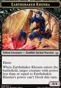 Earthshaker Khenra // Zombie Double-Sided Token [Hour of Devastation Tokens] | Card Merchant Takapuna
