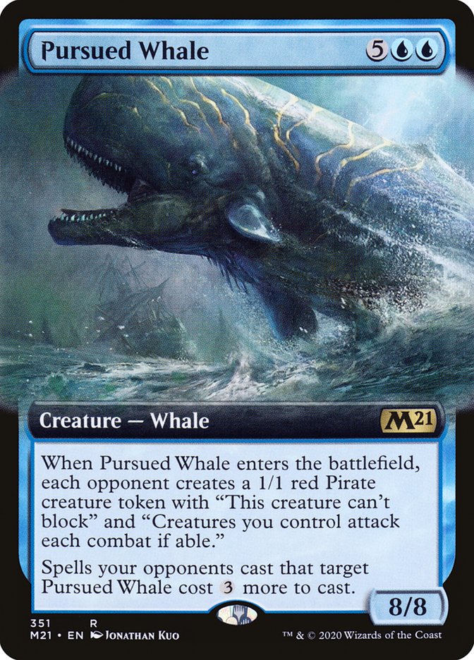 Pursued Whale (Extended Art) [Core Set 2021] | Card Merchant Takapuna