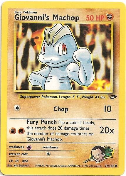Giovanni's Machop (72/132) [Gym Challenge Unlimited] | Card Merchant Takapuna