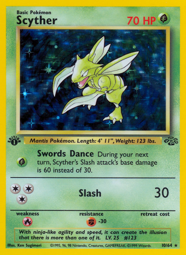 Scyther (10/64) [Jungle 1st Edition] | Card Merchant Takapuna