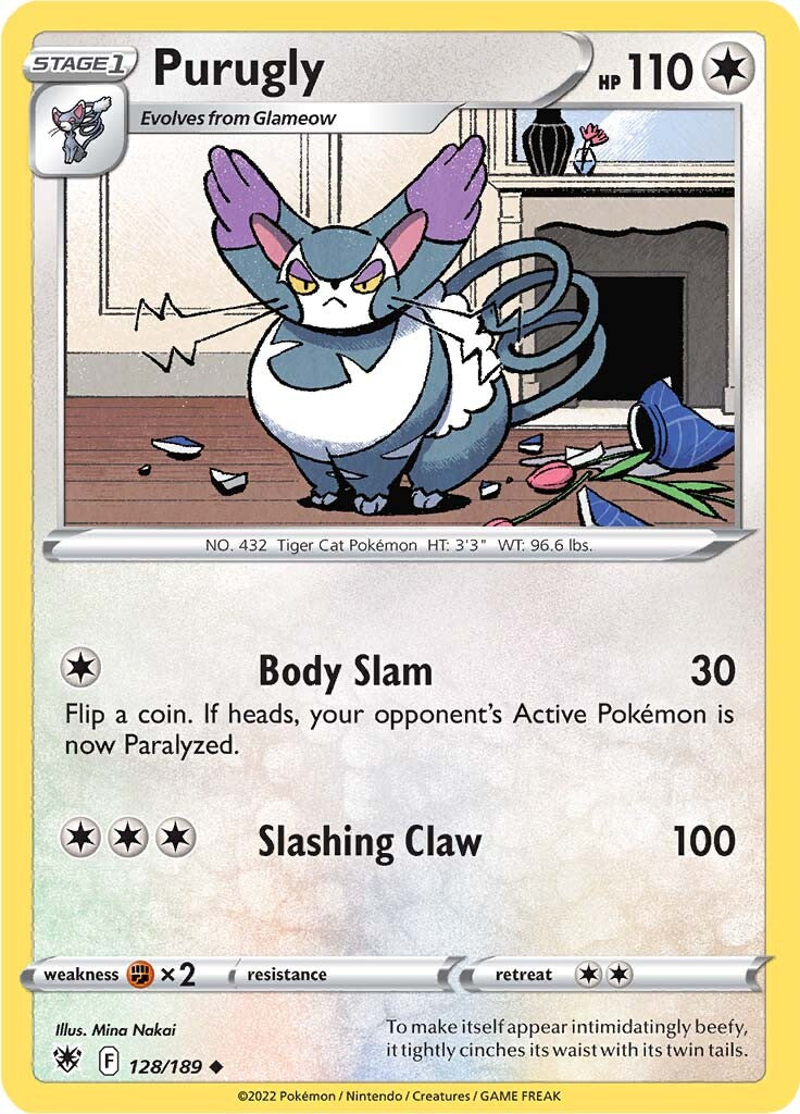 Purugly (128/189) [Sword & Shield: Astral Radiance] | Card Merchant Takapuna