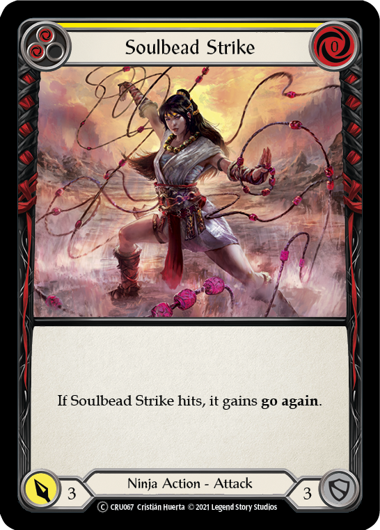 Soulbead Strike (Yellow) [U-CRU067] (Crucible of War Unlimited)  Unlimited Rainbow Foil | Card Merchant Takapuna