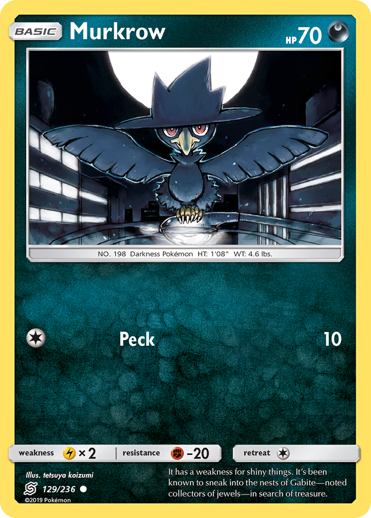 Murkrow (129/236) [Sun & Moon: Unified Minds] | Card Merchant Takapuna