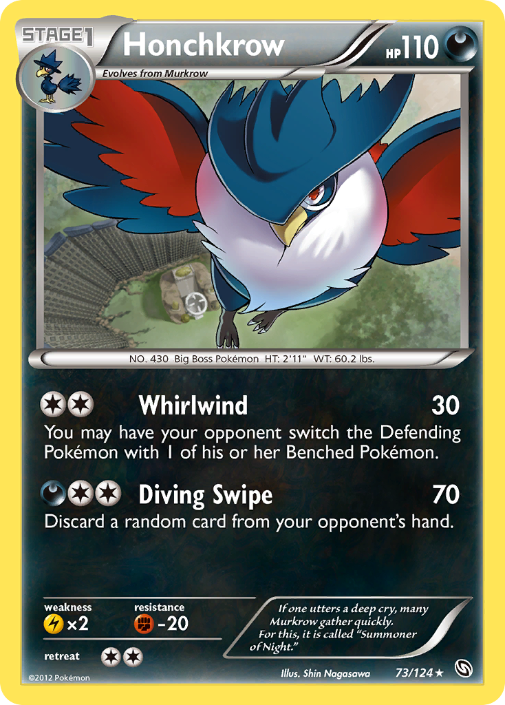 Honchkrow (73/124) [Black & White: Dragons Exalted] | Card Merchant Takapuna