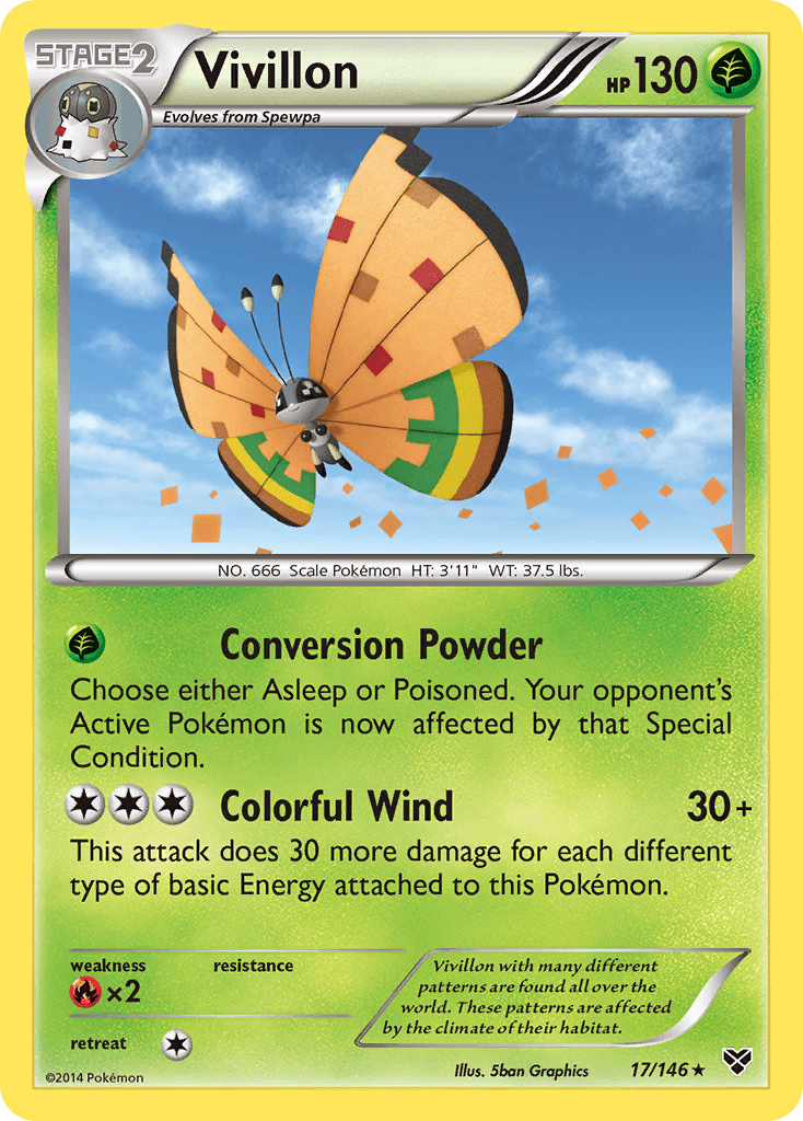 Vivillon (17/146) (High Plains Form/Orange Wings) [XY: Base Set] | Card Merchant Takapuna