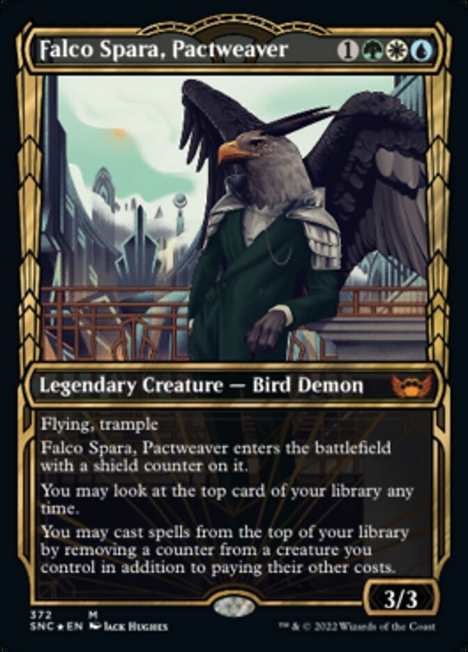 Falco Spara, Pactweaver (Showcase Golden Age Gilded Foil) [Streets of New Capenna] | Card Merchant Takapuna
