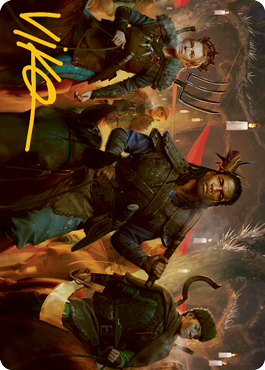 Candlelit Cavalry Art Card (Gold-Stamped Signature) [Innistrad: Midnight Hunt Art Series] | Card Merchant Takapuna