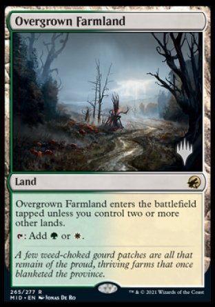 Overgrown Farmland (Promo Pack) [Innistrad: Midnight Hunt Promos] | Card Merchant Takapuna