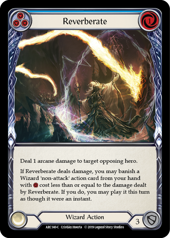 Reverberate (Blue) [ARC140-C] (Arcane Rising)  1st Edition Rainbow Foil | Card Merchant Takapuna