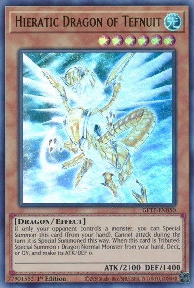 Hieratic Dragon of Tefnuit [GFTP-EN050] Ultra Rare | Card Merchant Takapuna