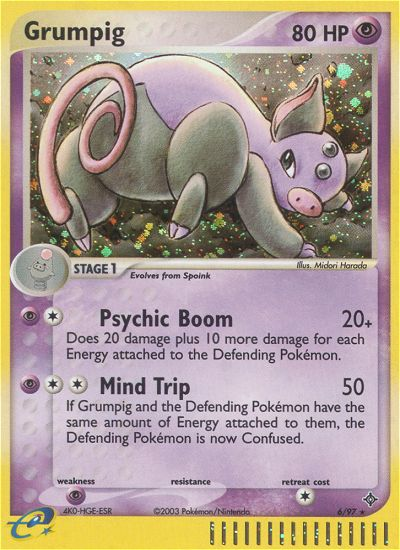 Grumpig (6/97) [EX: Dragon] | Card Merchant Takapuna