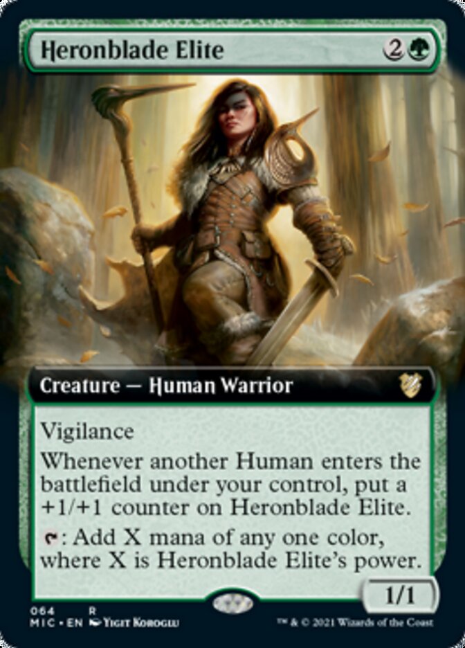Heronblade Elite (Extended Art) [Innistrad: Midnight Hunt Commander] | Card Merchant Takapuna