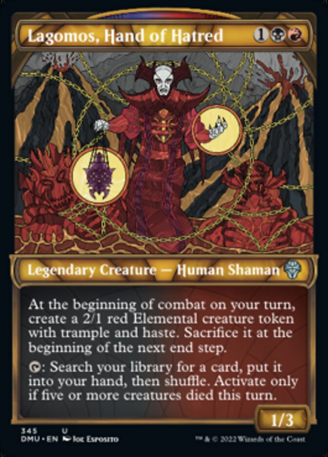 Lagomos, Hand of Hatred (Showcase Textured) [Dominaria United] | Card Merchant Takapuna