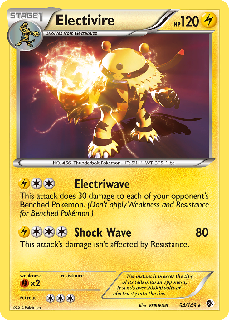Electivire (54/149) [Black & White: Boundaries Crossed] | Card Merchant Takapuna