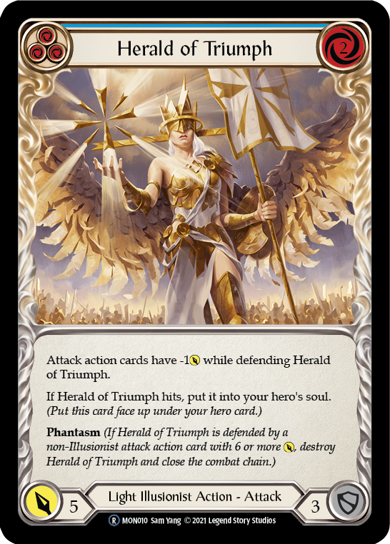 Herald of Triumph (Blue) [U-MON010] (Monarch Unlimited)  Unlimited Normal | Card Merchant Takapuna