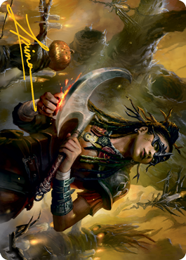 Harvesttide Sentry Art Card (Gold-Stamped Signature) [Innistrad: Midnight Hunt Art Series] | Card Merchant Takapuna