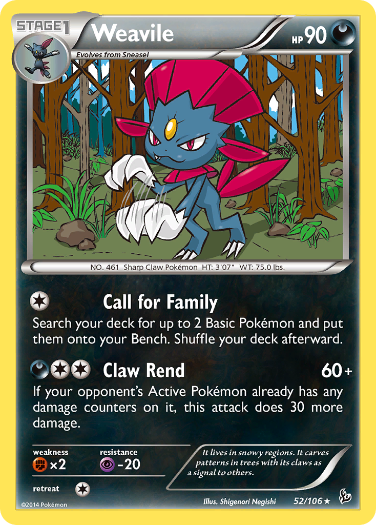 Weavile (52/106) [XY: Flashfire] | Card Merchant Takapuna