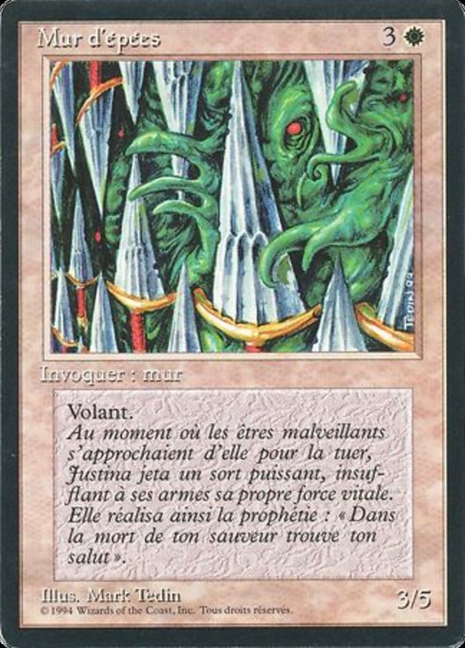 Wall of Swords [Foreign Black Border] | Card Merchant Takapuna