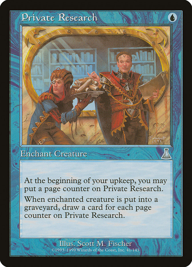 Private Research [Urza's Destiny] | Card Merchant Takapuna