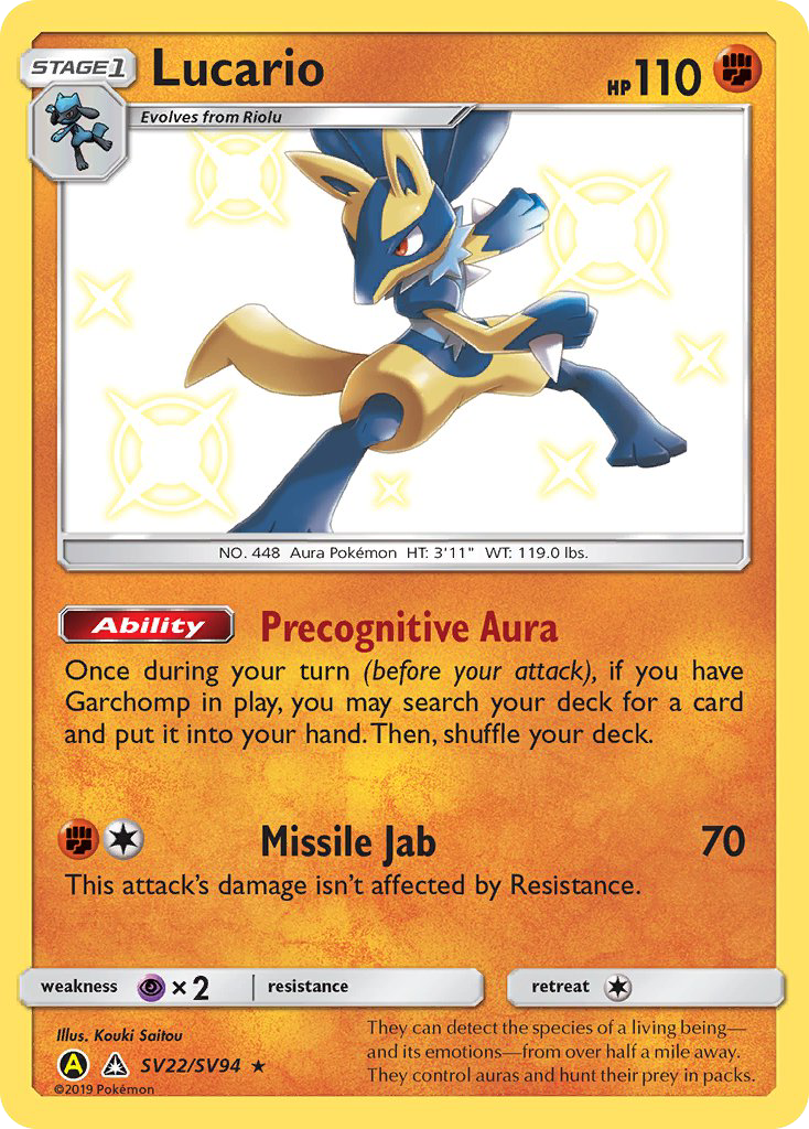 Lucario (SV22/SV94) [Sun & Moon: Hidden Fates - Shiny Vault] | Card Merchant Takapuna