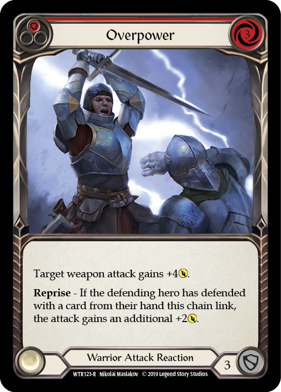 Overpower (Red) [WTR123-R] (Welcome to Rathe)  Alpha Print Rainbow Foil | Card Merchant Takapuna