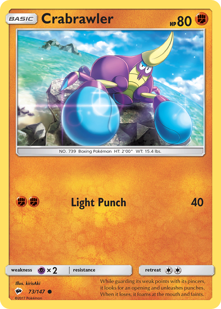 Crabrawler (73/147) [Sun & Moon: Burning Shadows] | Card Merchant Takapuna