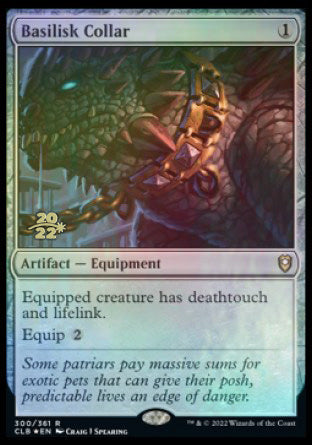 Basilisk Collar [Commander Legends: Battle for Baldur's Gate Prerelease Promos] | Card Merchant Takapuna