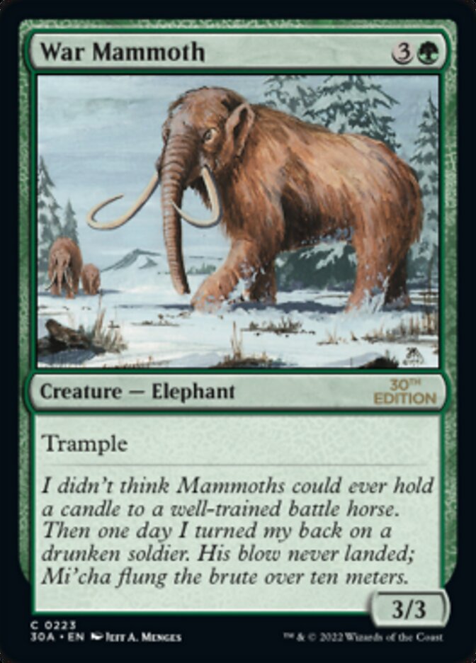 War Mammoth [30th Anniversary Edition] | Card Merchant Takapuna