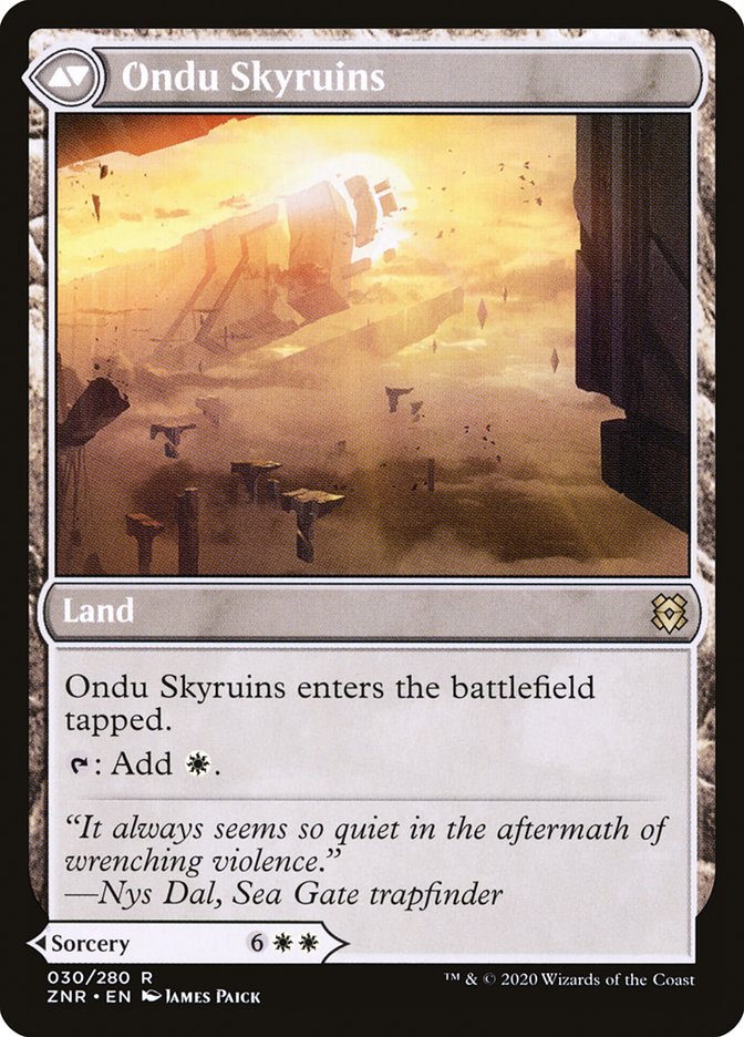 Ondu Inversion // Ondu Skyruins [Zendikar Rising] | Card Merchant Takapuna