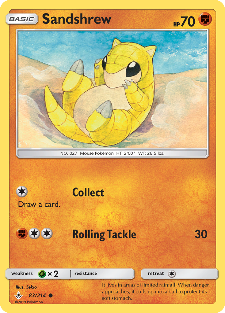 Sandshrew (83/214) [Sun & Moon: Unbroken Bonds] | Card Merchant Takapuna